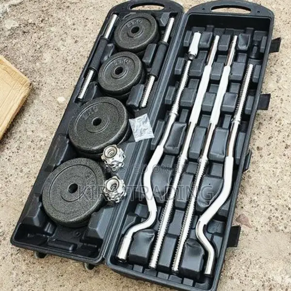 55kg Adjustable ተገጣጣሚ Dumbbell and Barbell ሁለቱንም መሆን የሚችል