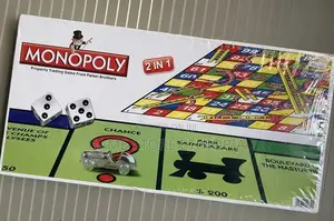 Monopoly / Snake Ladder 2 in 1 Board Game