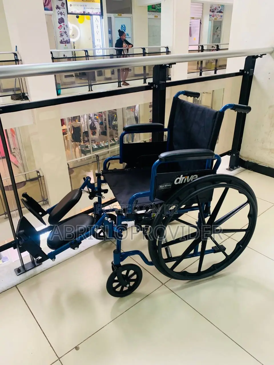 Mobility Drive Lightweight Wheelchair,L Blue Streak Wheelc