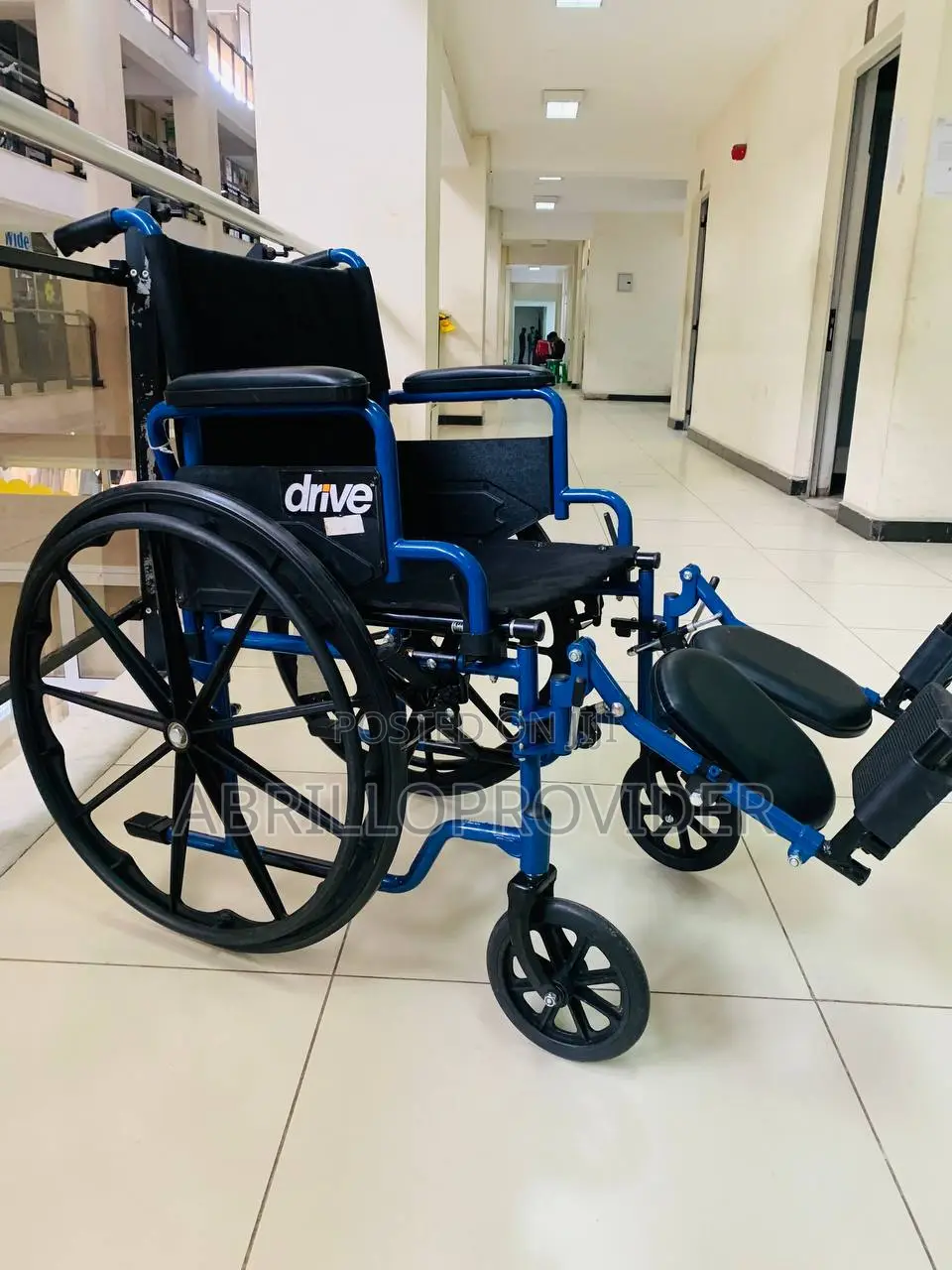 Medical Blue Streak Wheelchair With Flip Back Desk Arms