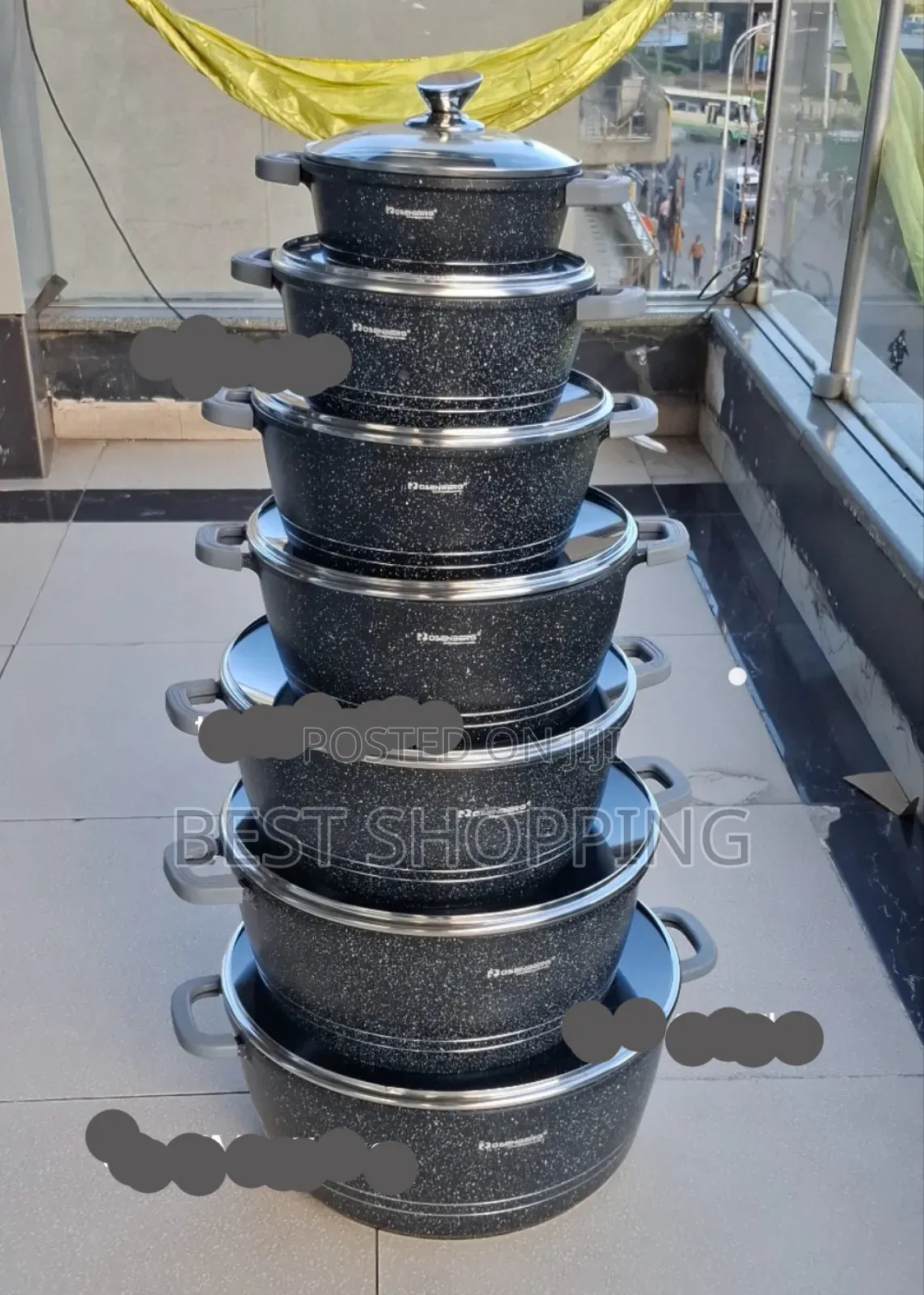 Rosenberg Marble 7 in 1 Cookwares and Big Size