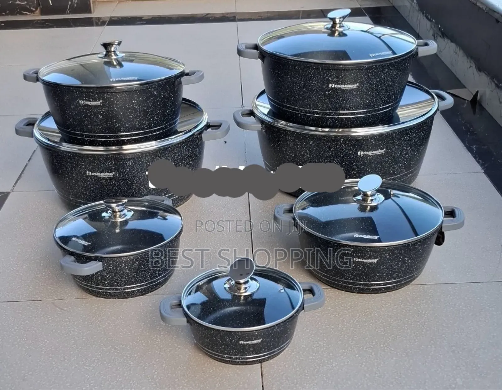 Rosenberg Marble 7 in 1 Cookwares and Big Size