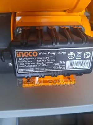 Water Booster Pump Ingco 0.5hp - 1hp