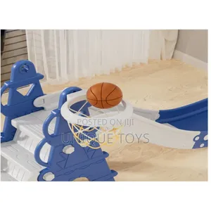 3-in-1 Foldable Slide:
Climbing + Slide + Basketball