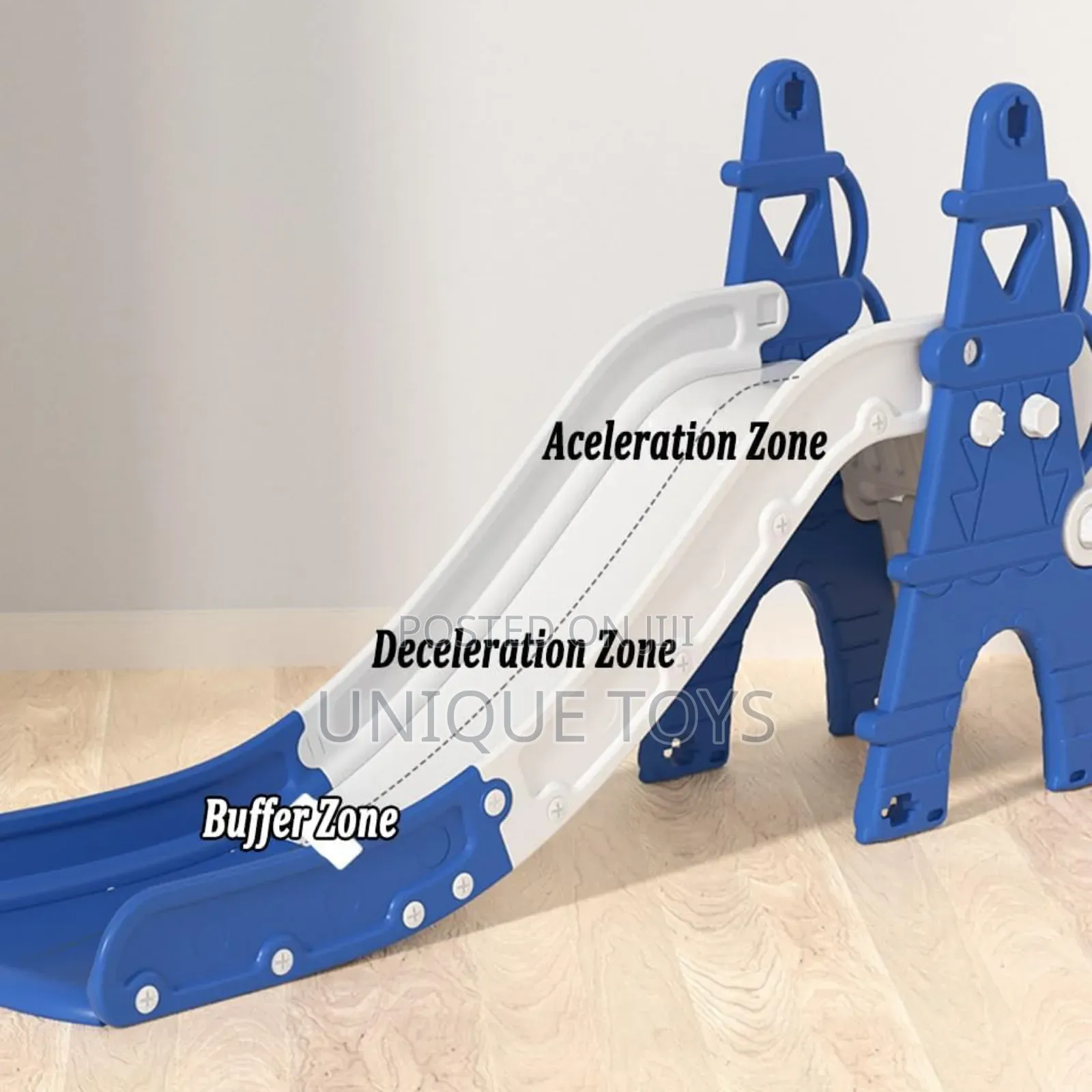 3-in-1 Foldable Slide:
Climbing + Slide + Basketball