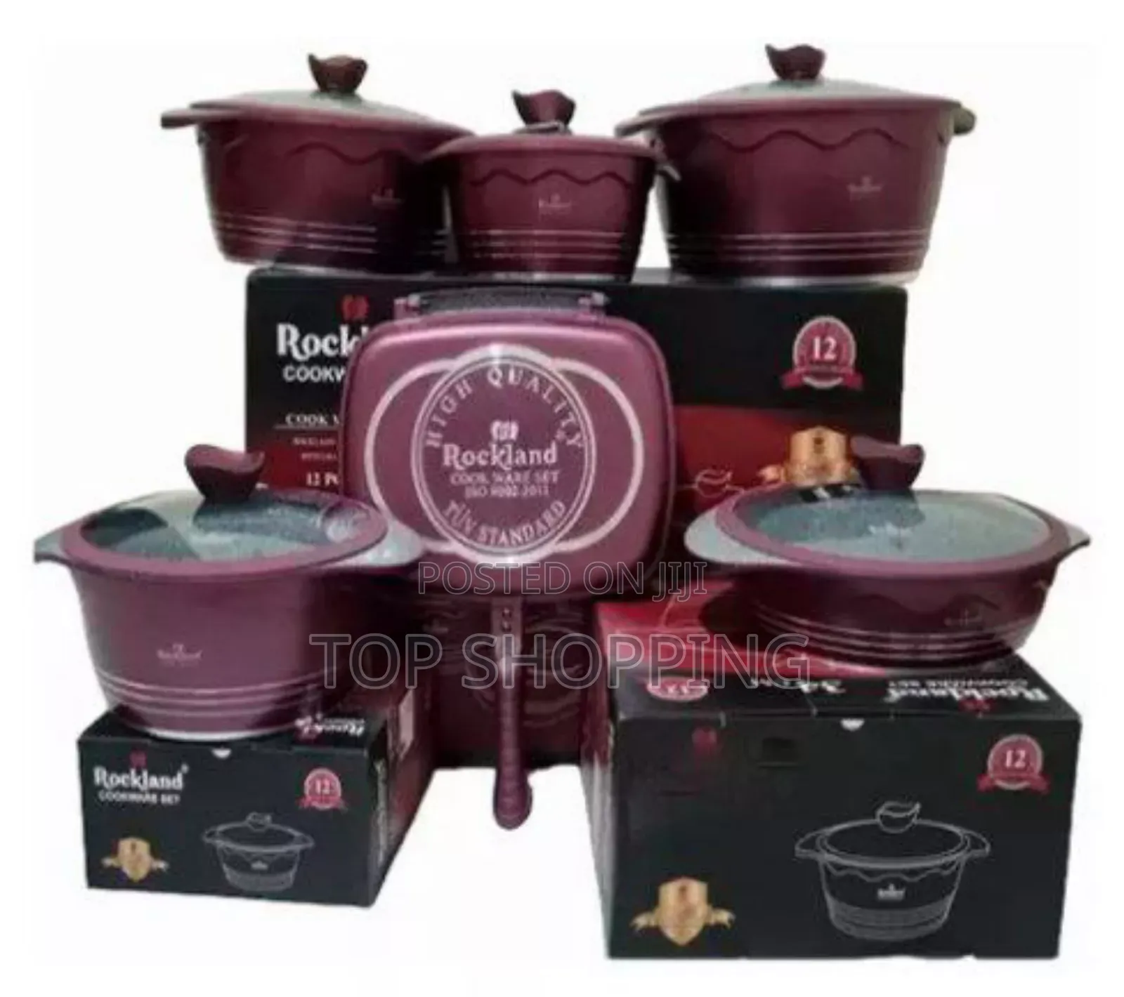 Rockland Coated Granite Casserole Cookware Set 6 in 1 Set