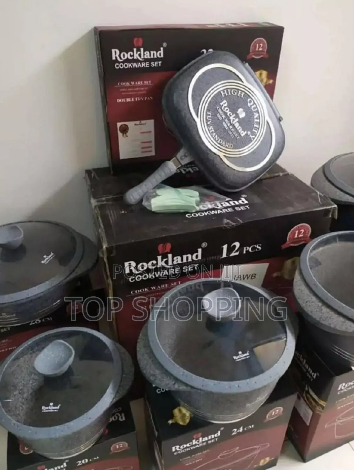 Rockland Coated Granite Casserole Cookware Set 6 in 1 Set