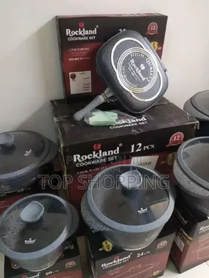 Rockland Coated Granite Casserole Cookware Set 6 in 1 Set
