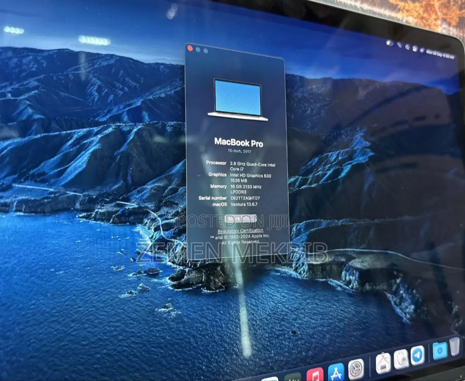 New Laptop Apple MacBook Pro 2017 16GB Intel Core I7 SSD 256GB