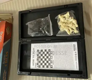 Magnetic Foldable Chessboard Chess Game ማግኔቲክh ታጣፊ ቼዝቦርድ