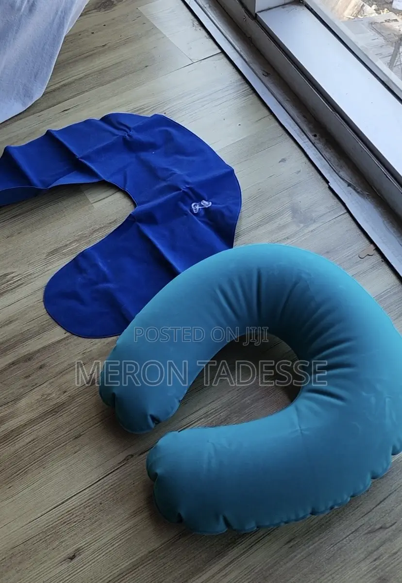 Inflatable Travel Neck Pillow የሚነፋ የጉዞ የአንገት ትራስ