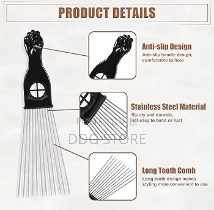 AFRO Metal Pick የብረት ማበጠሪያ