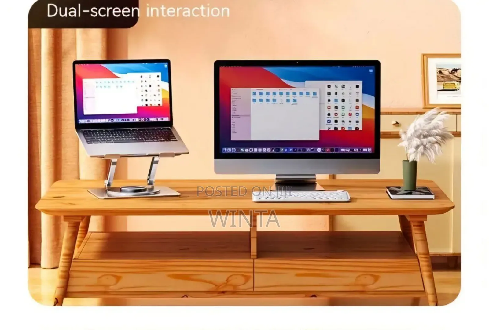 360° Rotaing Green Lion Laptop Stand