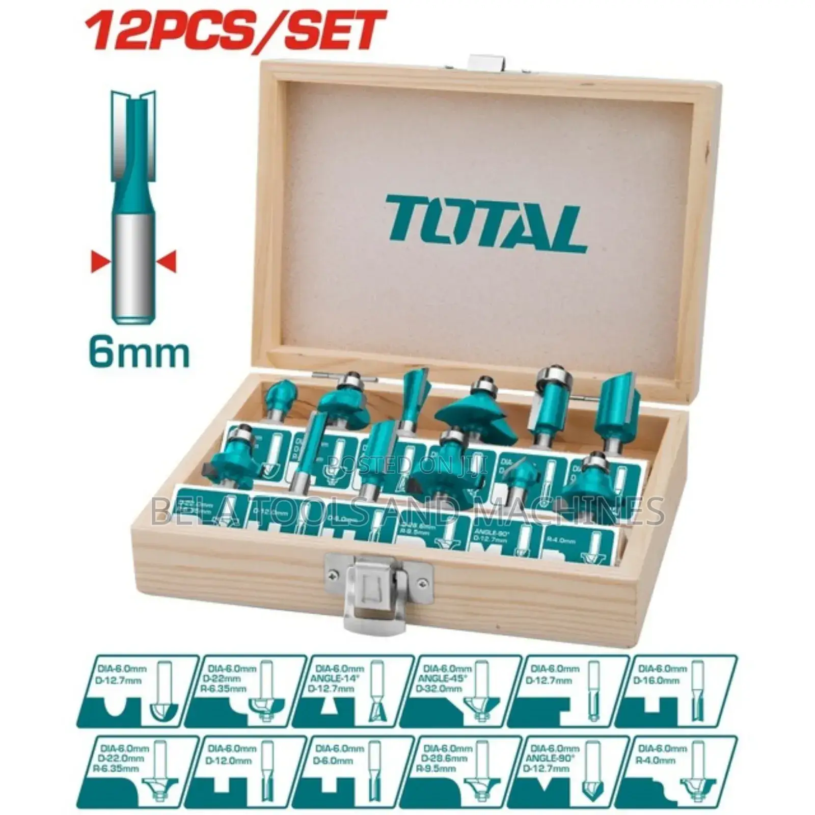 Total Router Bit 6mm