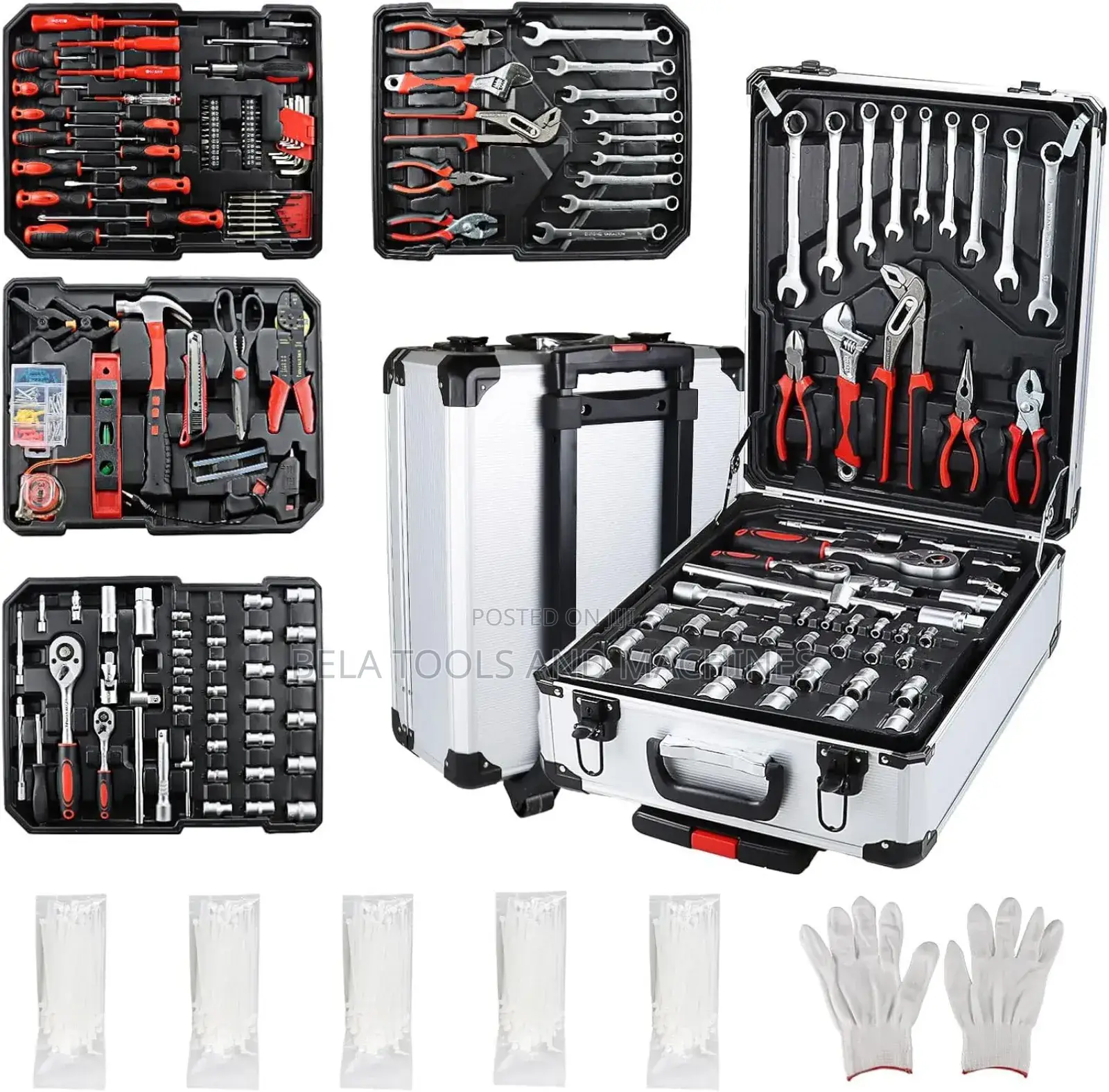 187 Pieces Electrical and Mechanical Toolbox