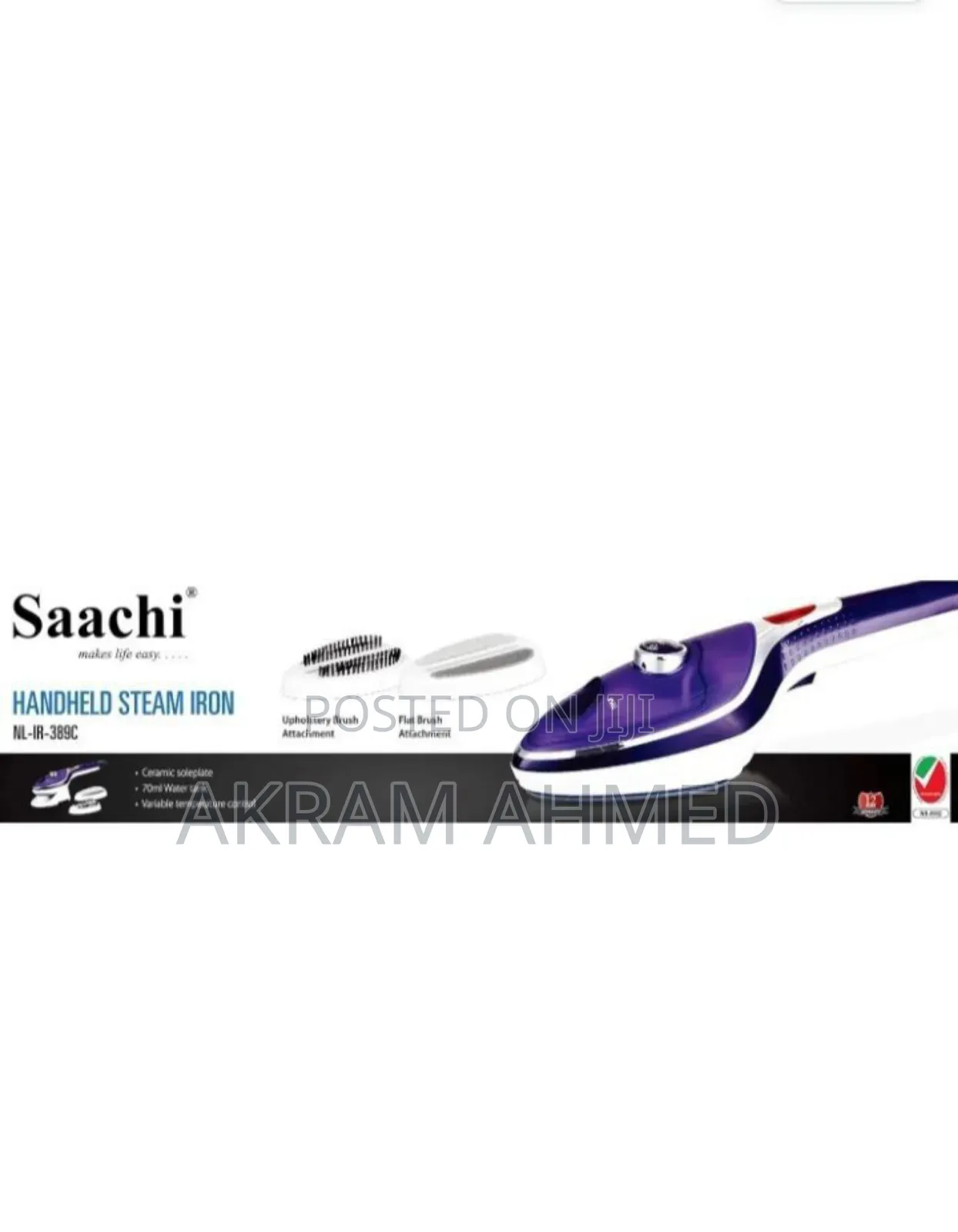 Saachi Handheld Fabric Steamer