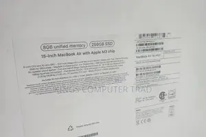 New Laptop Apple MacBook Air 8GB Nvidia SSD 256GB