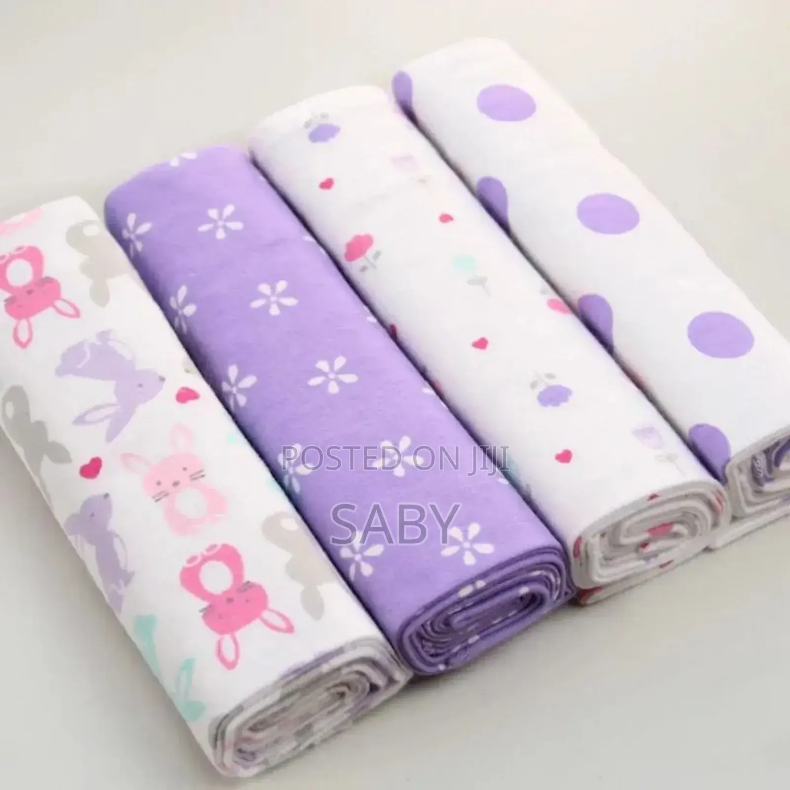 4pcs/Set Flannel Receiving Blankets