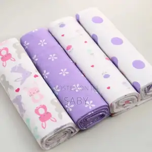 Photo - 4pcs/Set Flannel Receiving Blankets