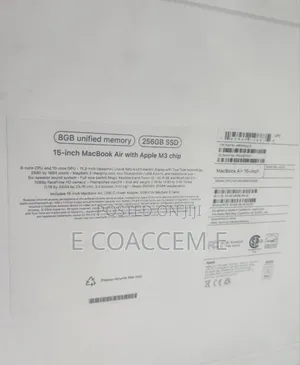 New Laptop Apple MacBook 8GB Apple M3 SSD 256GB
