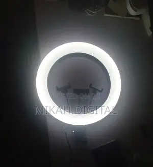 18'' Bicolor Ring Light With 3 Phone Holder 2.6m Stand