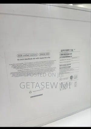 New Laptop Apple MacBook Air 2024 M3 15-Inch 8GB Apple M3 SSD 256GB