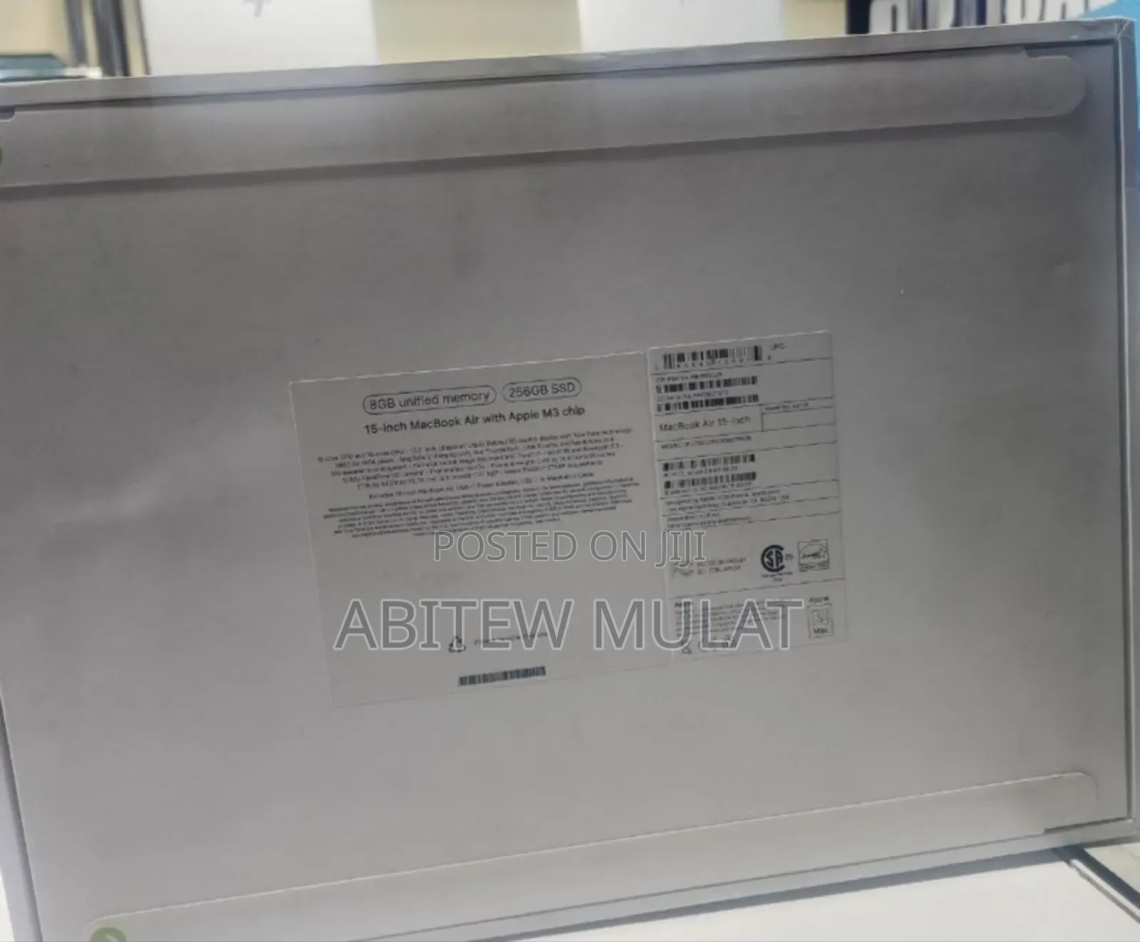 New Laptop Apple MacBook Air 2024 M3 15-Inch 8GB Apple M3 SSD 256GB