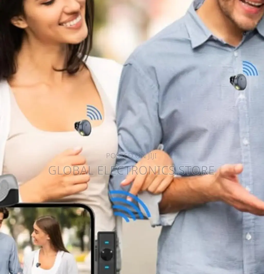 Mini Dual Lavier Wireless Microphone With Charging Case