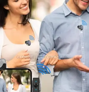 Mini Dual Lavier Wireless Microphone With Charging Case