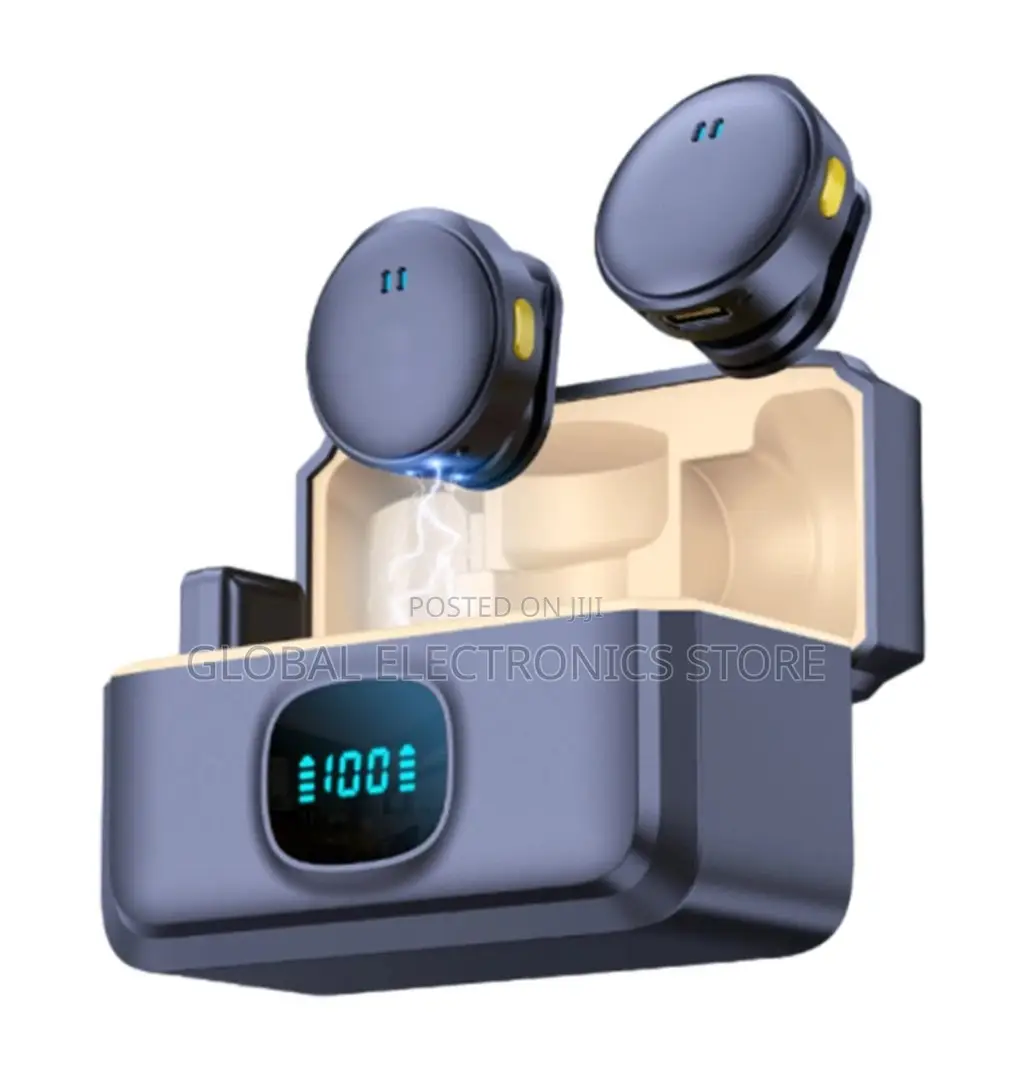 Mini Dual Lavier Wireless Microphone With Charging Case