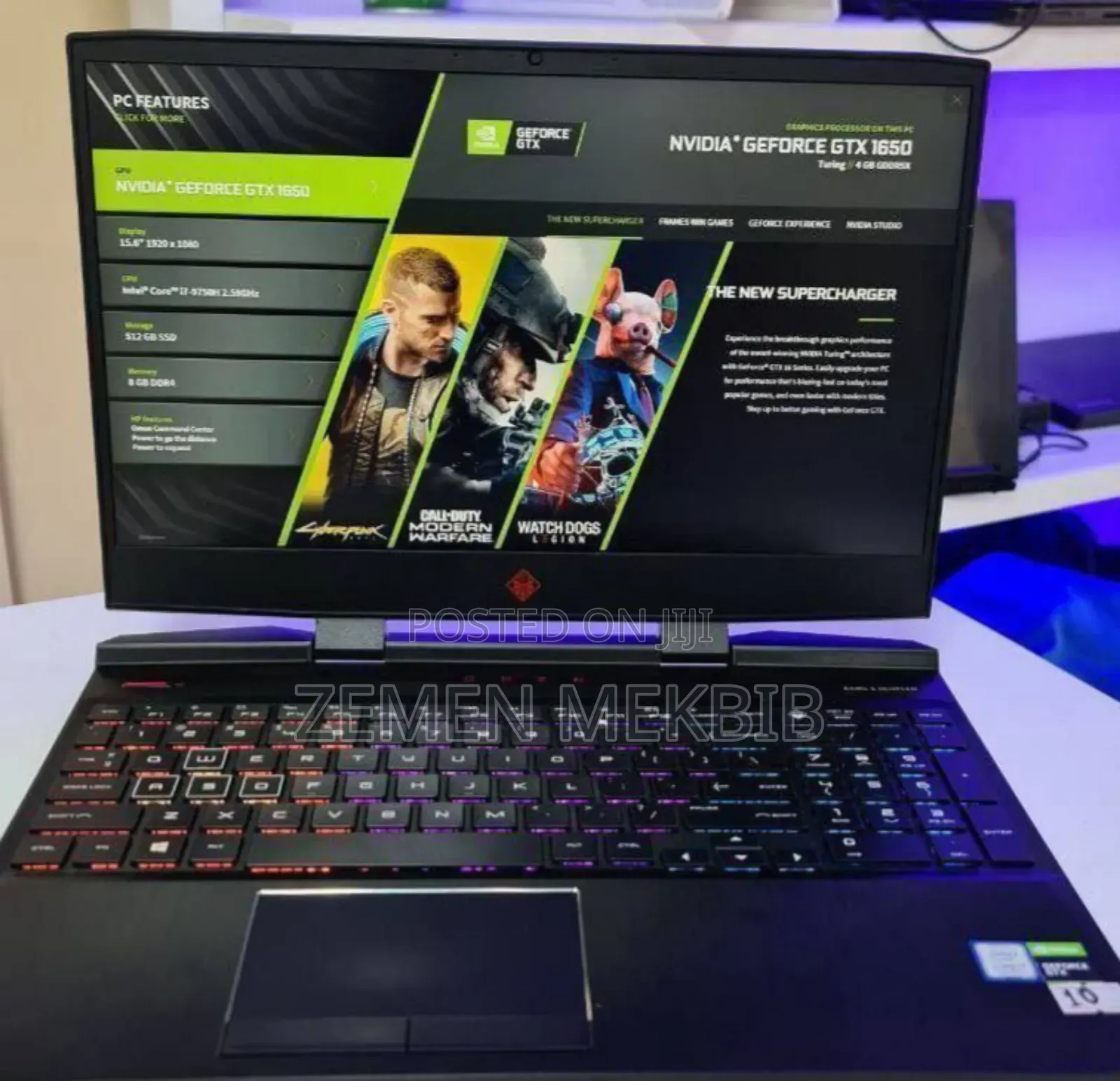 New Laptop HP Omen 15 16GB Intel Core I5 SSD 512GB