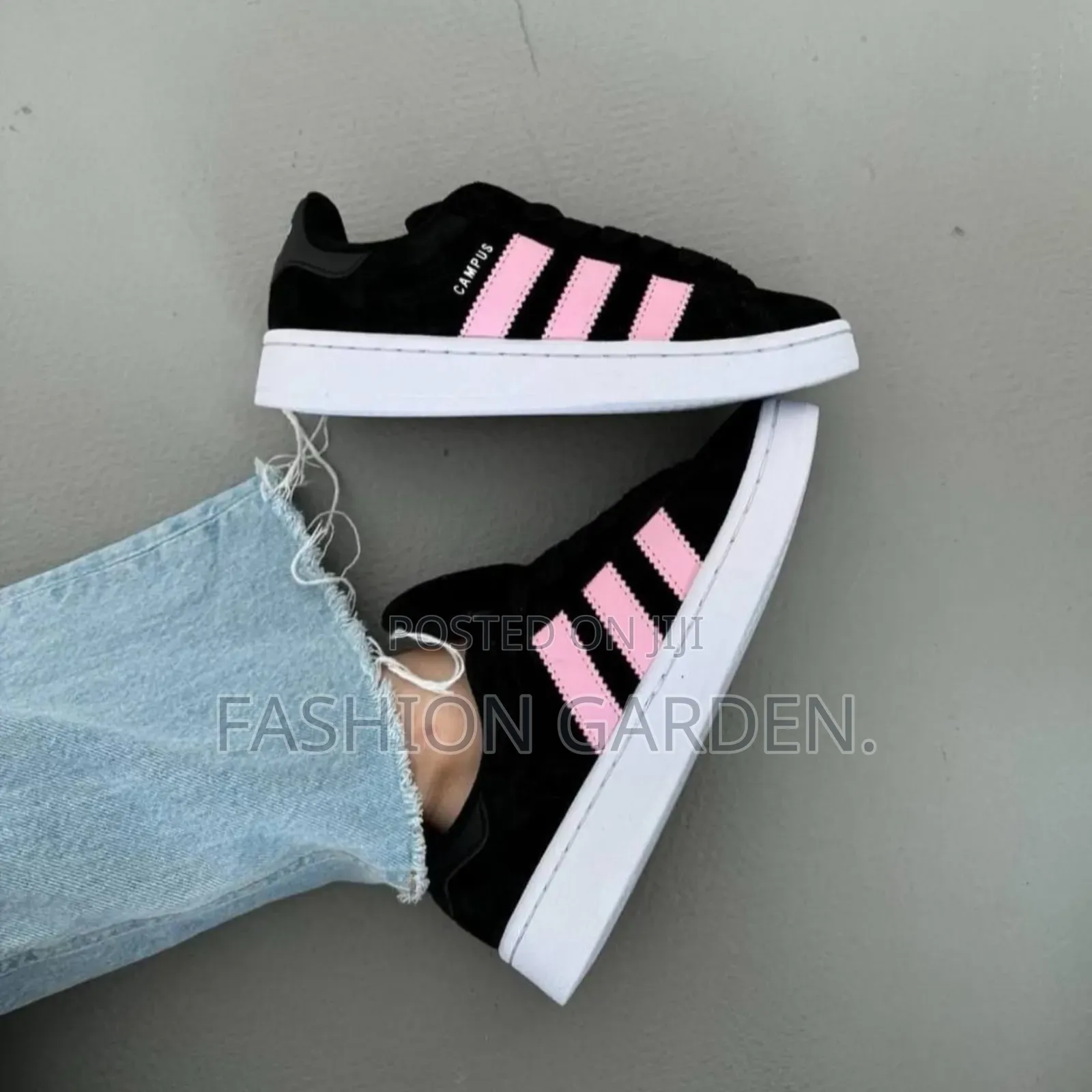 Adidas Campua00s Black Pink Sneaker Shoes for Ladies