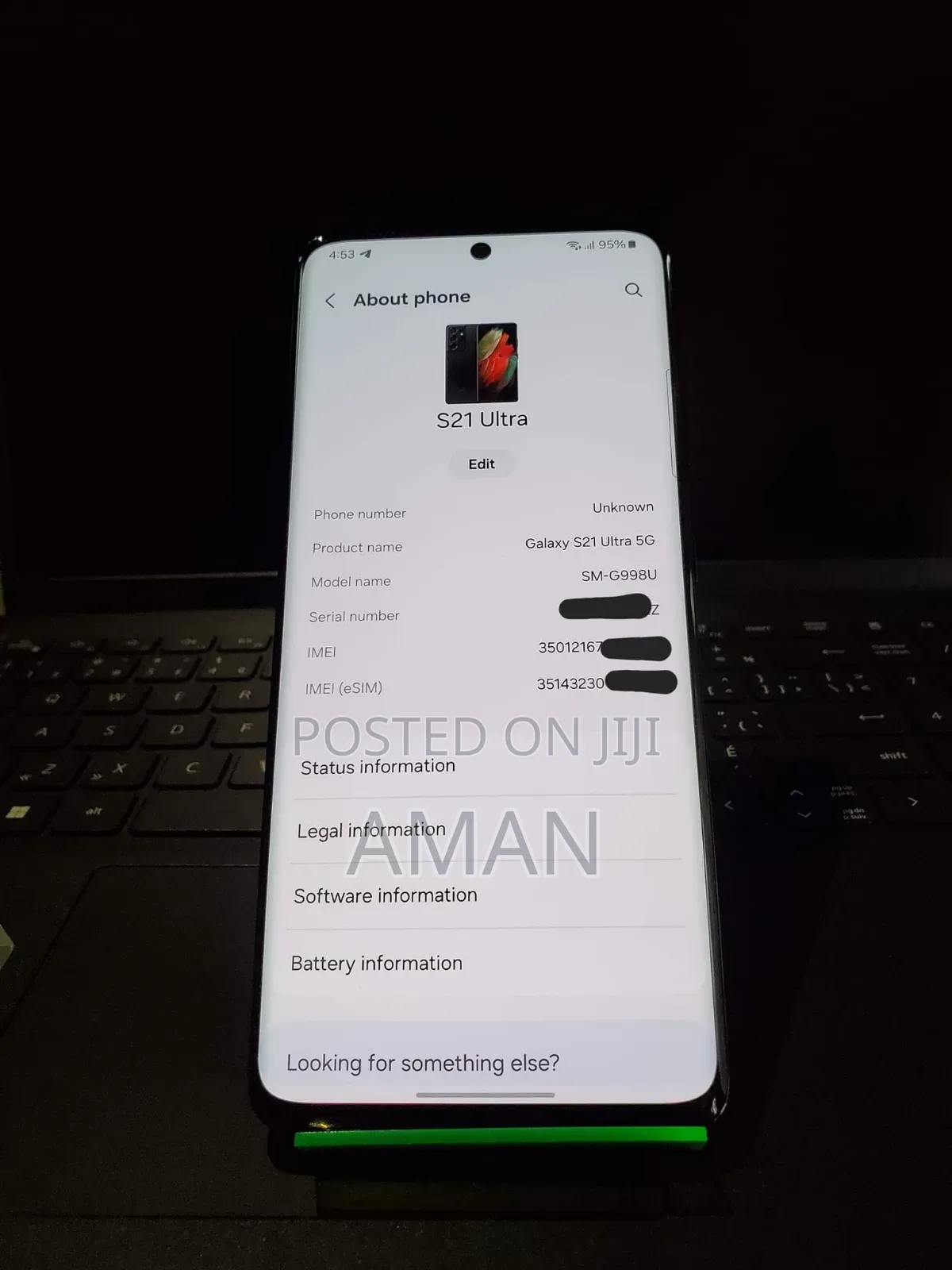 Samsung Galaxy S21 Ultra 5G 128 GB Black