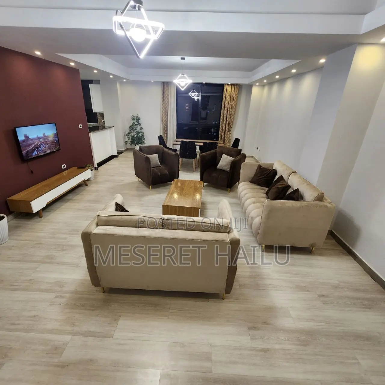 Furnished 3bdrm Apartment in Bole for rent