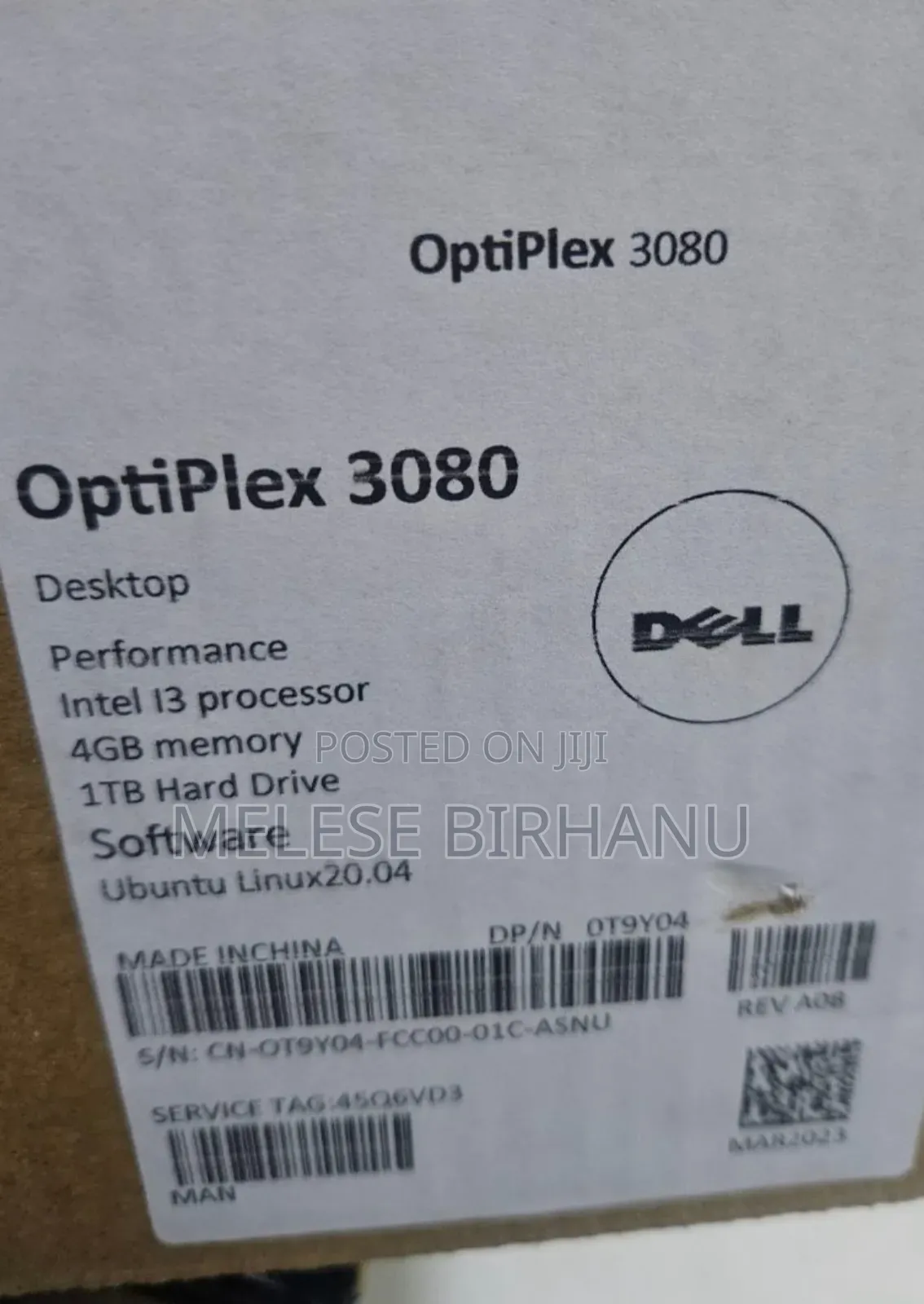 New Desktop Computer Dell OptiPlex 3080 8GB Intel Core I5 HDD 1T