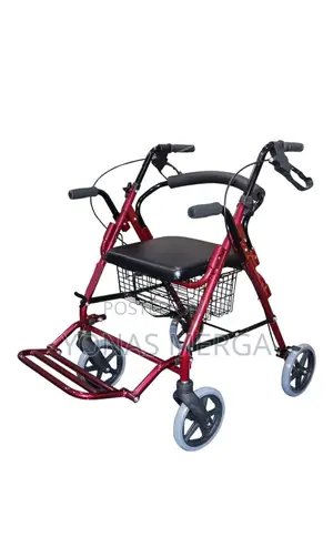 Photo - Walker With Seat, Foldable Rollator Walker With Seat,4wheels
