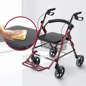 Photo - Lightweight Folding Aidrolling Walker for Adult,Elderly Hand
