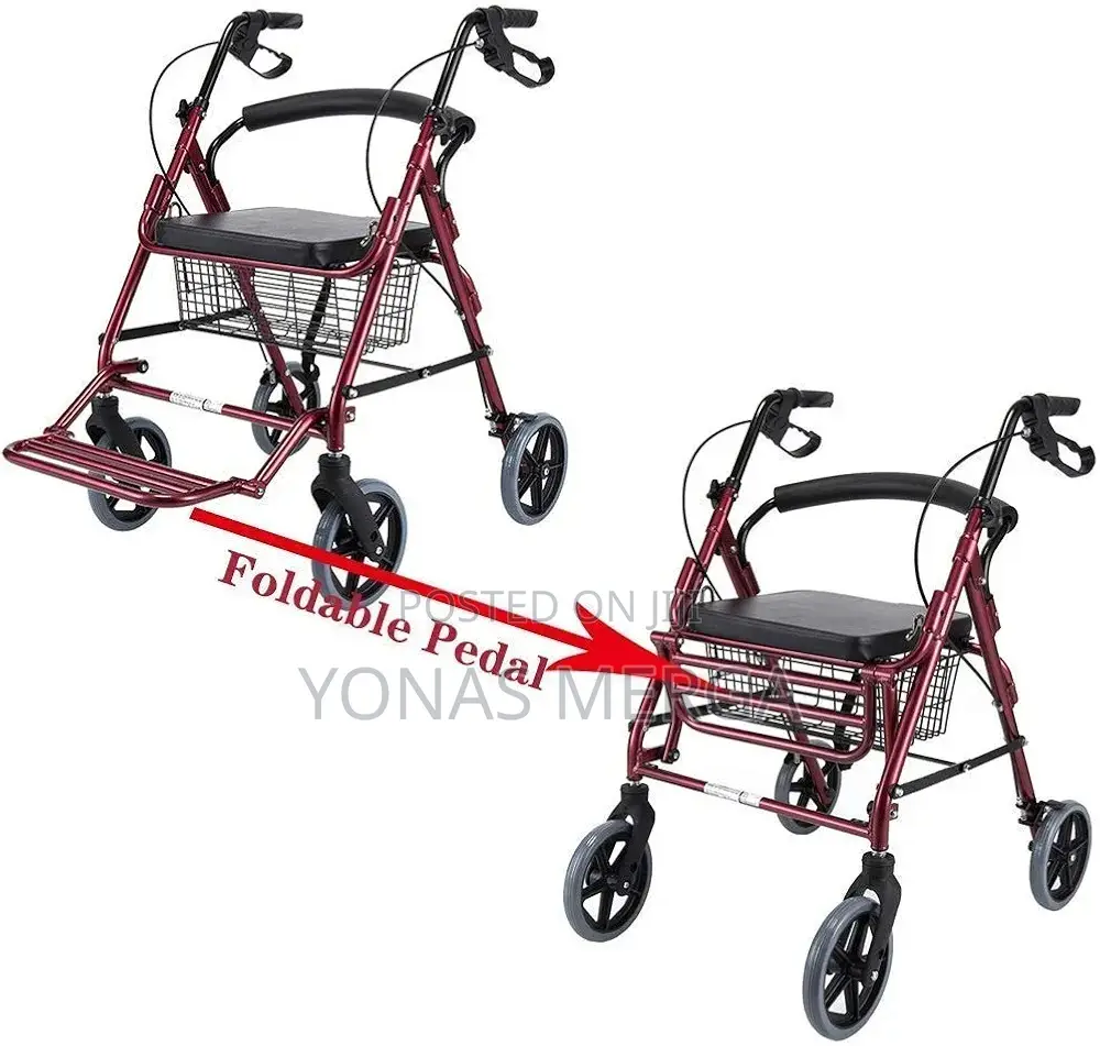 Walker,Practical Standard Walking Rollator Walker W/ Seat