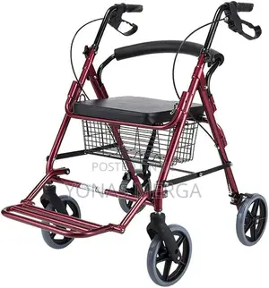 Photo - 4 Wheel Walker Rollator With Fold Up Removable Back Support