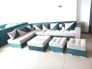 Stylish L Shape Sofa Sets With Table and Two Boxes