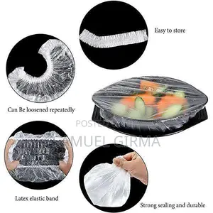 100 Pieces Disposable Food Cover, Plastic Wrap,