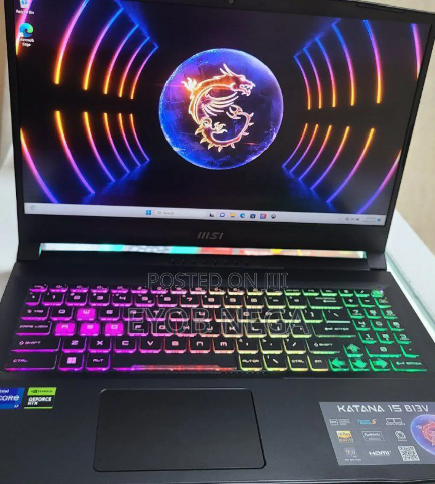 New Laptop MSI Katana GF66 16GB Intel Core I7 SSD 1T