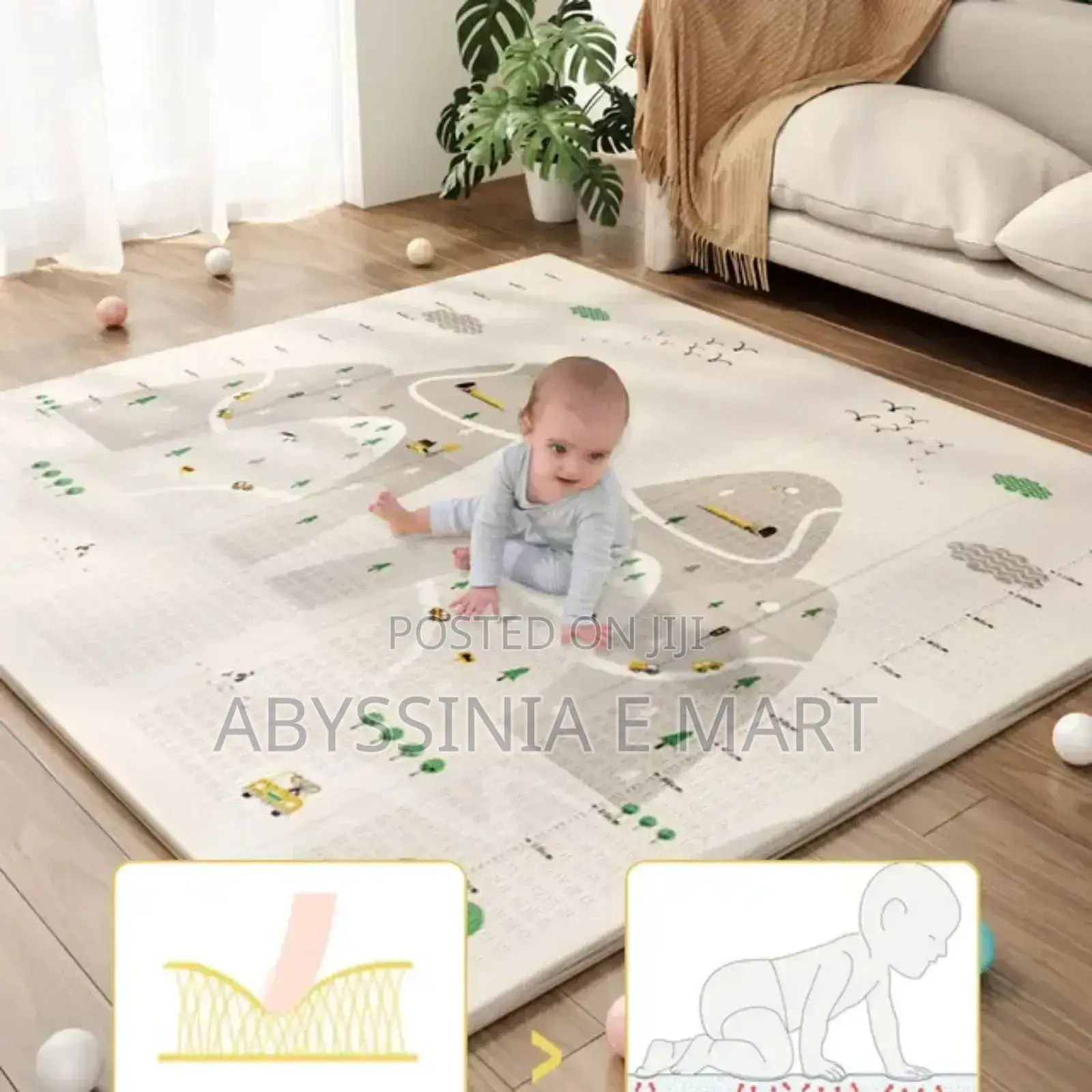 Double-Sided Baby Play Mat