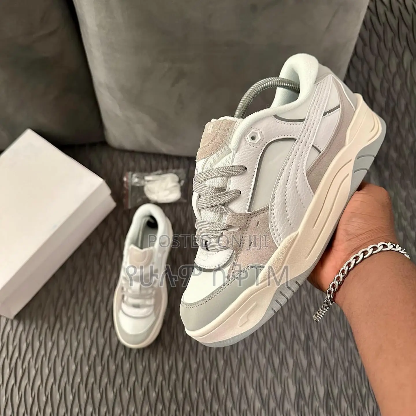 Original Puma 180 ‘Vapor Gray’ Women’S Chunky Sneakers Shoes