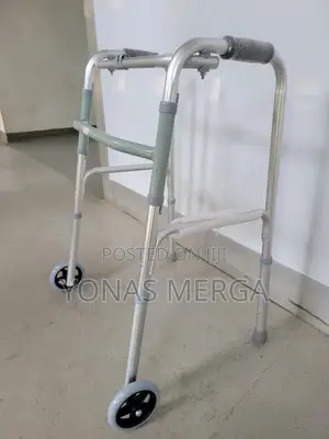 UNLICON- 2-Button Walker With Wheels, Folding Rolling Walker