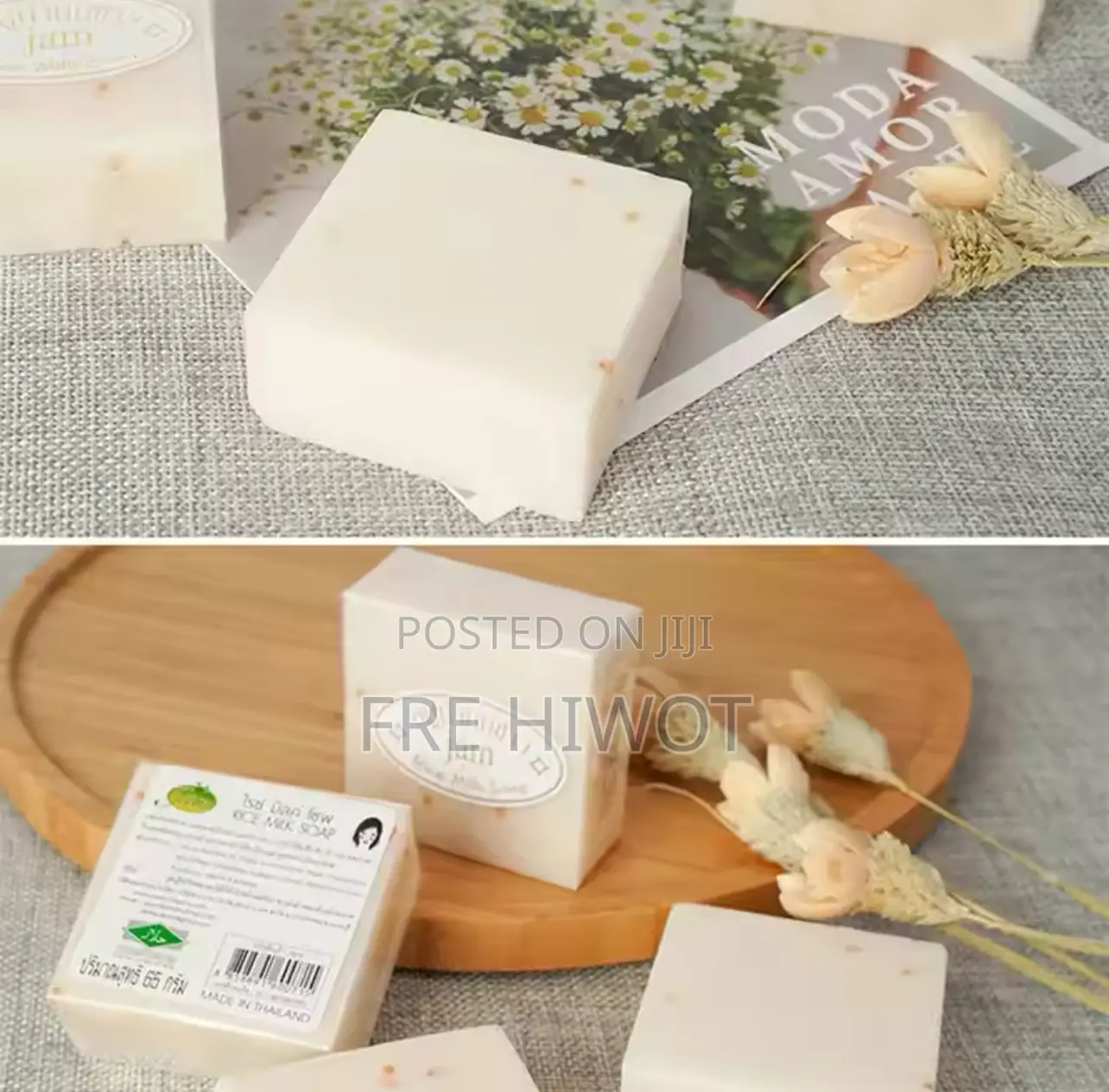 Thailand Rice Milk Soap Handmade High Quality Skin Smooth So