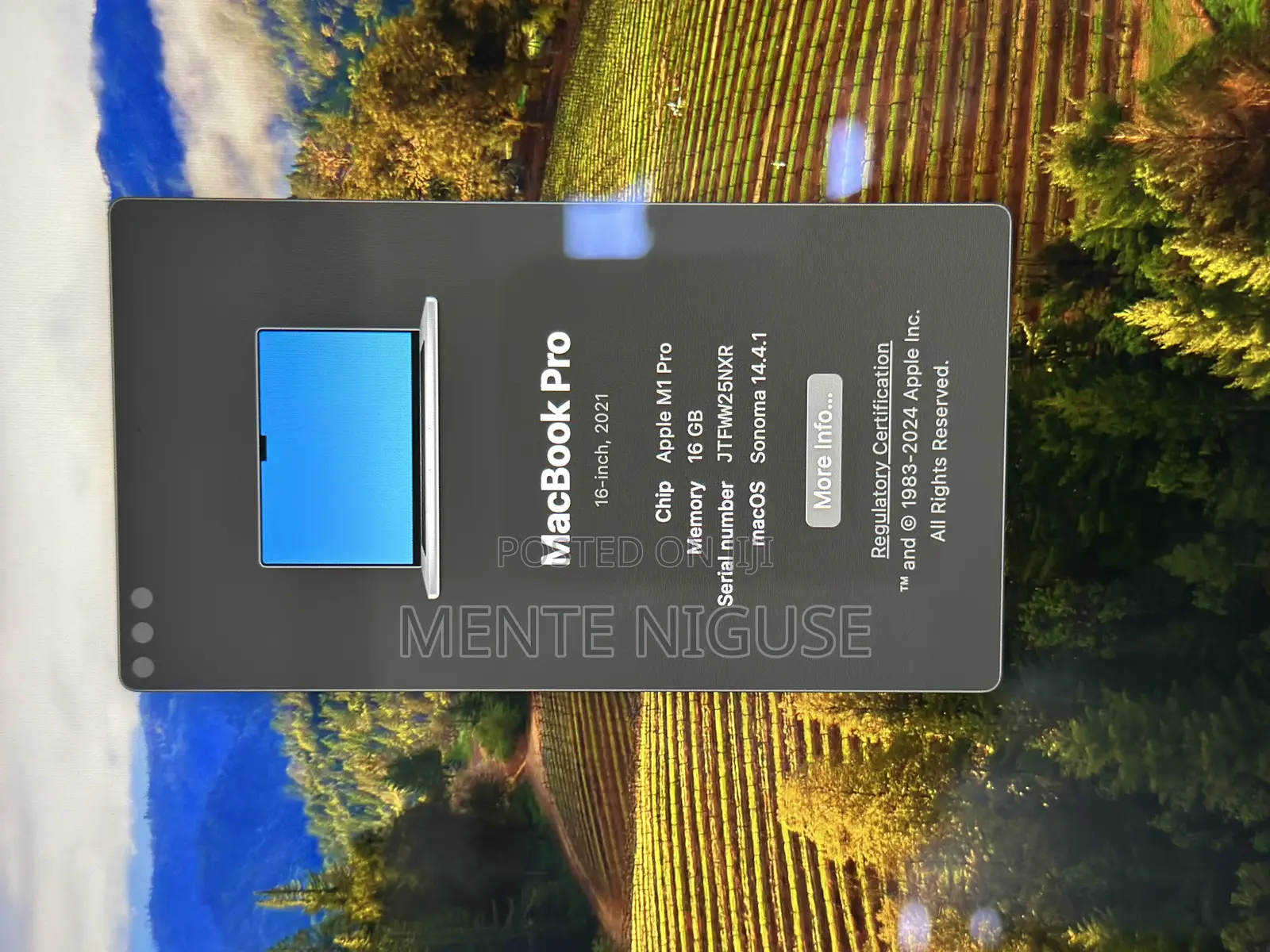 New Laptop Apple MacBook Pro 2021 M1 16GB Apple M1 Pro SSD 1T