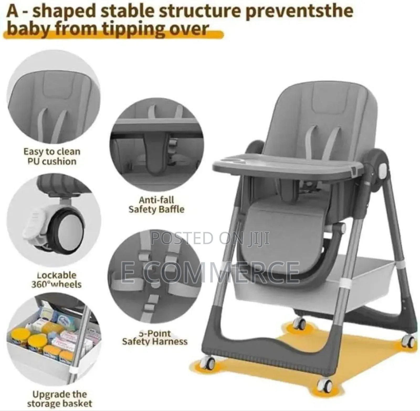 Multifunction Baby Feeding Chair 
Foldable High Chair
