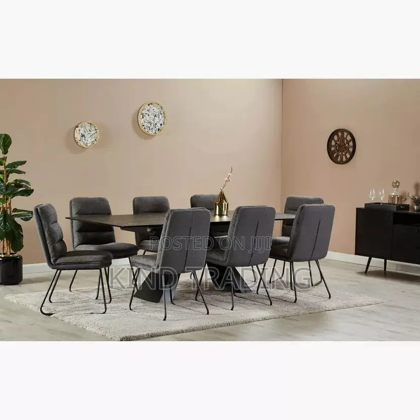 Riga 8 Seater Tile Top Extendable Dining Table