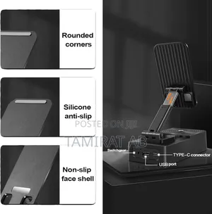 Foldable Smartphone Desktop Stand With Built-in Speaker